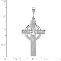 14K White Gold Celtic Cross Charm view 4