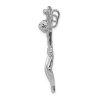 14K White Gold Jesus Chain Slide view 2