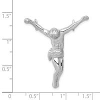 14K White Gold Jesus Chain Slide view 3
