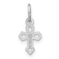 14K White Gold Passion Cross Charm view 3