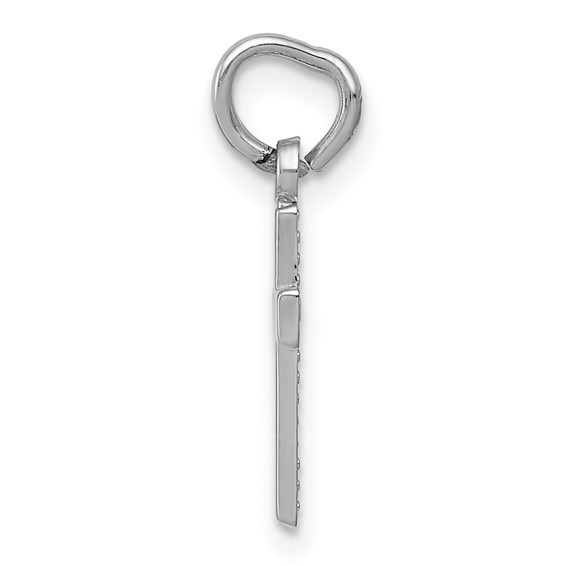 Gold Polished Flat Latin Cross Pendant