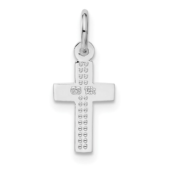 Gold Polished Flat Latin Cross Pendant