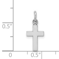14K White Gold Cross Charm view 4