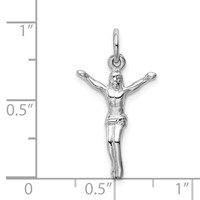 14K White Gold Jesus Charm view 3