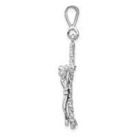 14K White Gold Crucifix Charm view 2