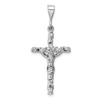 14K White Gold Crucifix Charm view 4