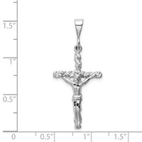 14K White Gold Crucifix Charm view 3