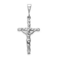 14K White Gold Crucifix Charm view 1