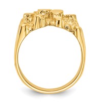 IB Goodman 14K Yellow Gold Mens Nugget Ring view 2