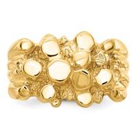 IB Goodman 14K Yellow Gold Mens Nugget Ring view 5