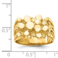 IB Goodman 14K Yellow Gold Mens Nugget Ring view 3