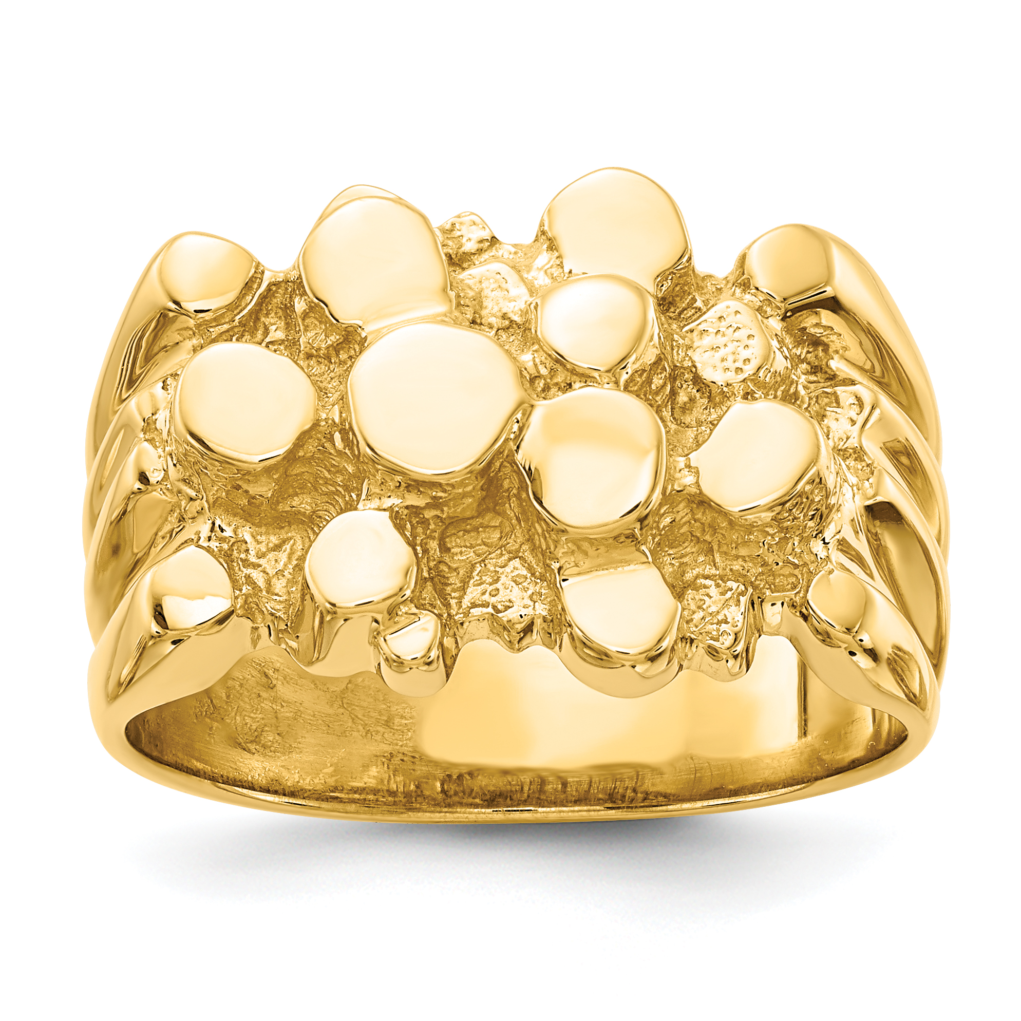14k Men's Nugget Ring (CH159)