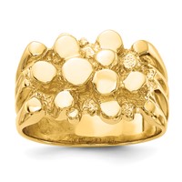 IB Goodman 14K Yellow Gold Mens Nugget Ring view 1