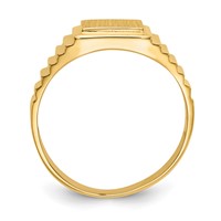14K Yellow Gold 8.5x 10.0mm Rectangle Open Back Mens Signet Ring view 2