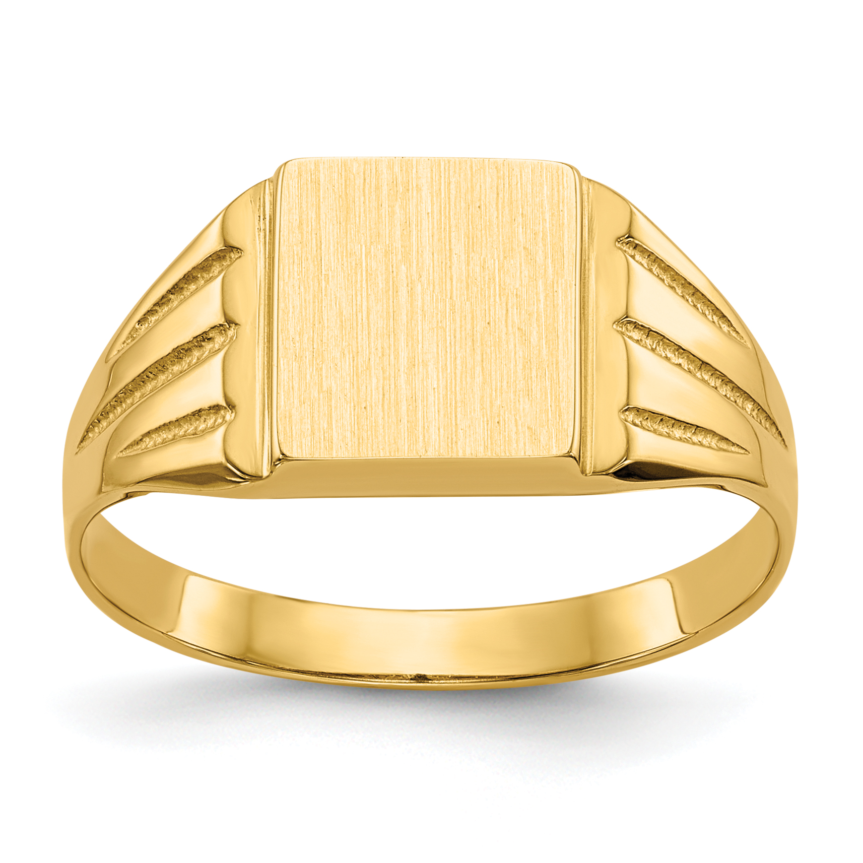 14k 9.0x8.0mm Open Back Signet Ring (CH188)