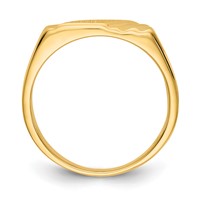 14K 12.0 X 6.0mm Open Back Diagonal Signet Ring view 2