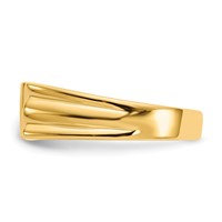 14K 12.0 X 6.0mm Open Back Diagonal Signet Ring view 3