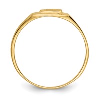 14K Yellow Gold 5.25x4.75mm Open Back Square Signet Ring - Size 6 view 2
