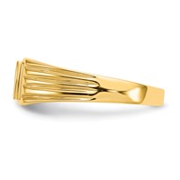 14K Yellow Gold 5.25x4.75mm Open Back Square Signet Ring - Size 6 view 4