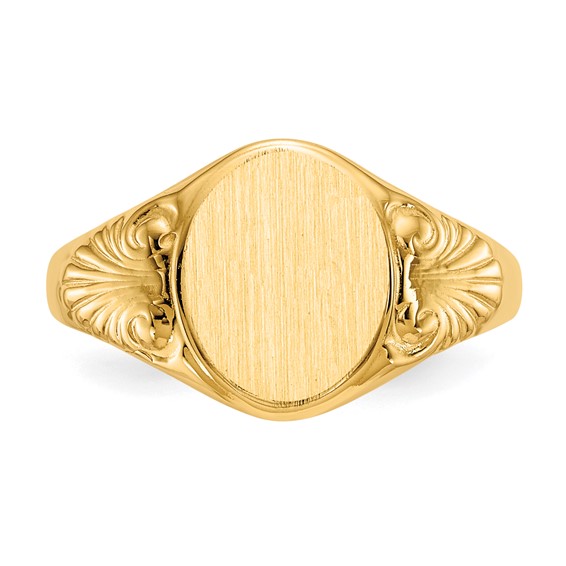 Polished Gold Fancy Signet Rings