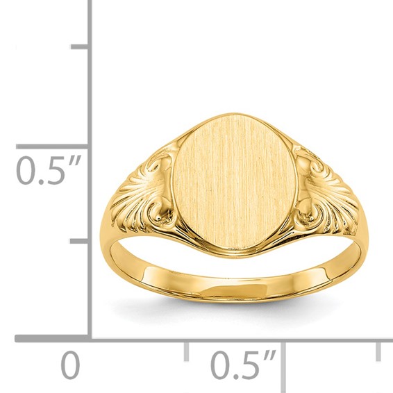Polished Gold Fancy Signet Rings