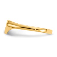 14K Yellow Gold 7.5x 5.5mm Closed Back Heart Signet Ring view 3