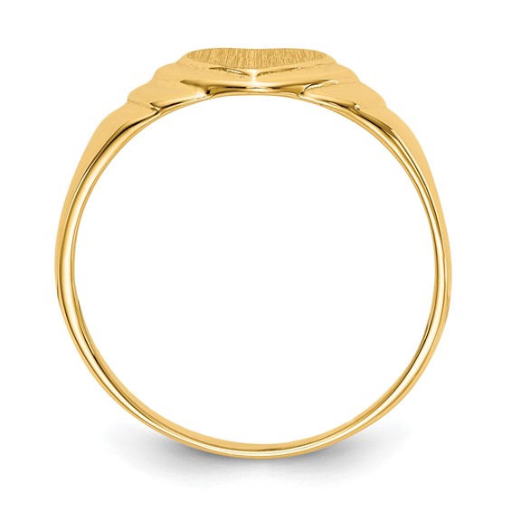 Gold Polished Children's Signet Rings