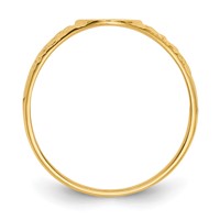 14K 7.0x8.0mm Oval Closed Back Signet Ring view 2