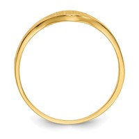 14K Yellow Gold 6.5x 4.0mm Closed Back Signet Ring view 2