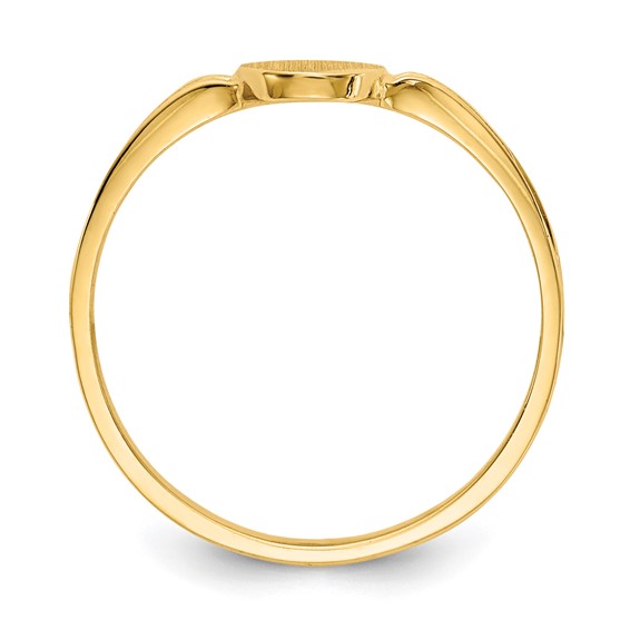 Gold Polished Children's Signet Rings