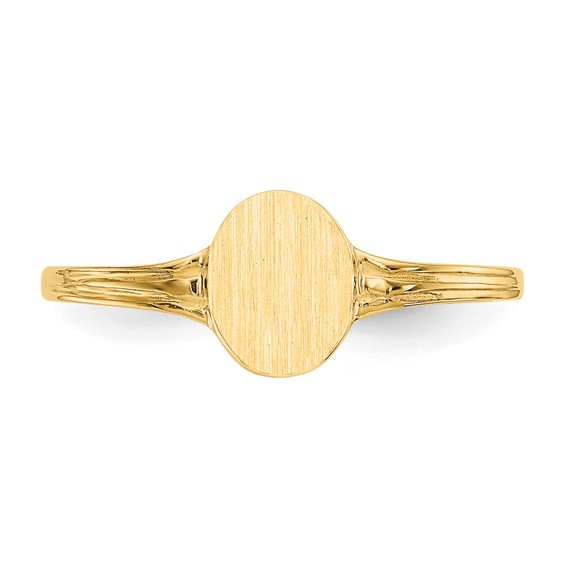 Gold Polished Children's Signet Rings