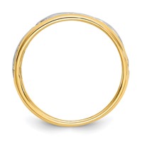 14K and White Rhodium Dolphin Band Ring view 2