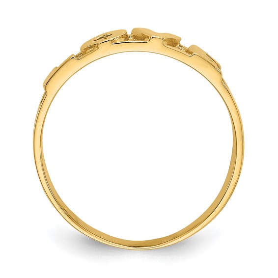 Gold Polished Love Rings