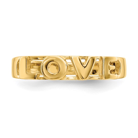 Gold Polished Love Rings