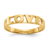 14K Yellow Gold Love Ring view 1
