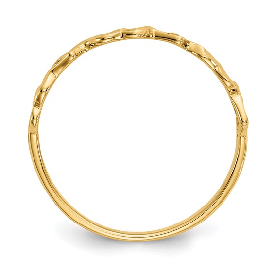 Gold Polished Heart Ring