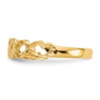 14K Yellow Gold Diamond-cut Hearts Ring view 4