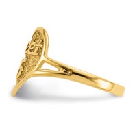 14K Yellow Gold Sweet 16 Filigree Heart Ring view 4