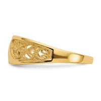 14K Yellow Gold Polished Filigree Ring view 4