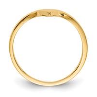 14K Yellow Gold Polished Chevron Ring view 2