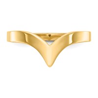 14K Yellow Gold Polished Chevron Ring view 5