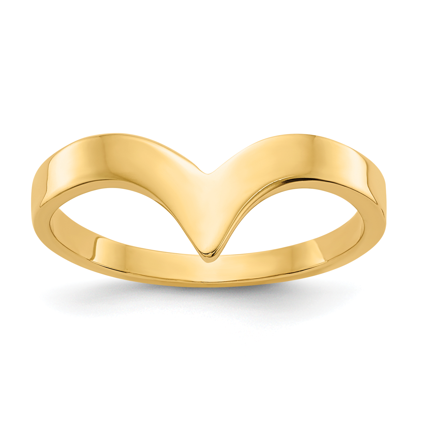 14k Polished Chevron Ring (CH280)