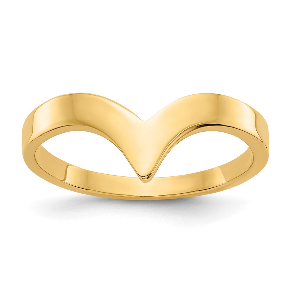 14k Polished Chevron Ring