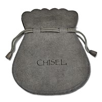 Chisel Stainless Steel Brushed with CZ 4mm Hinged Hoop Earrings view 2
