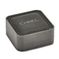 Chisel Stainless Steel Polished and Textured Reversible Key Ring view 2