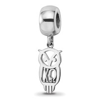Sterling Silver Rhodium-plated LogoArt Chi Omega Own Charm on Bead view 1