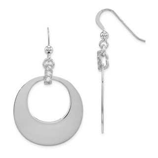 Sterling Silver Circle Earrings w/CZ