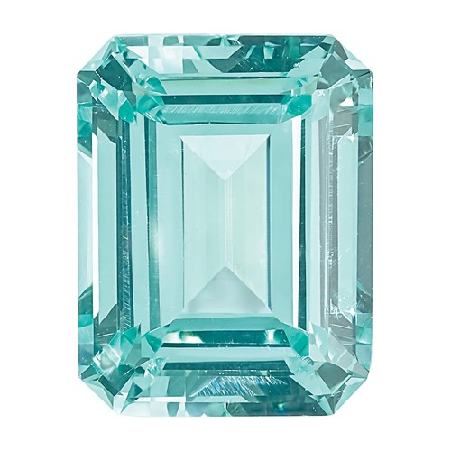 7x5mm Emerald Cut Lab Created Paraiba