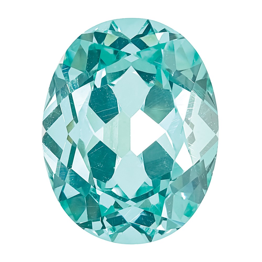 7x5mm Oval Lab Created Paraiba