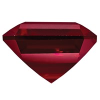 12x10mm Emerald Cut Lab Created Ruby view 2
